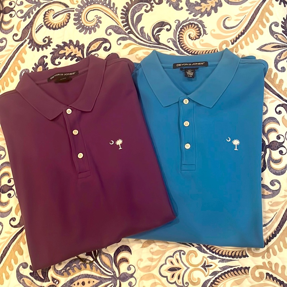 EUC Men’s Large Devon and Jones Polo Shirts Bundle